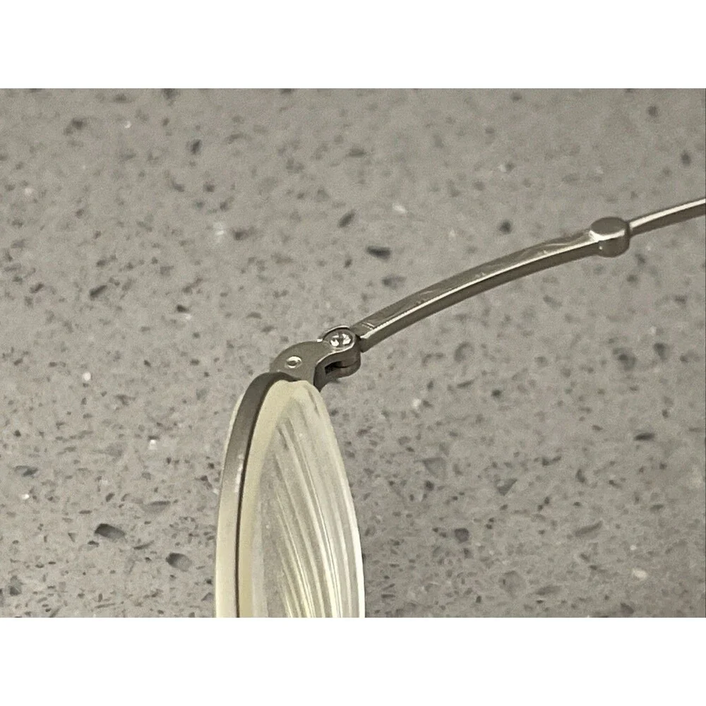 Marchon Flexon 423 Eyeglasses Silver Brushed 49-19-145 Wire Frames Full Rim
